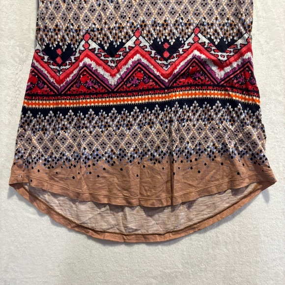 Meadow Rue Anthropologie tank top tribal print Chevron v-neck soft modal S - Picture 4 of 10